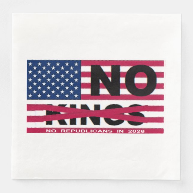 NO KINGS NAPKIN (Front)