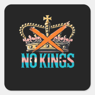 No Kings No Oligarchs Square Sticker