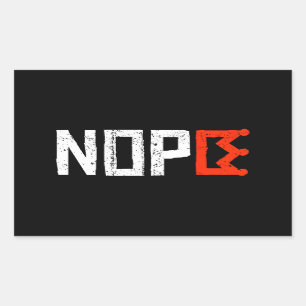 No Kings Nope Protest Sign Horizontal Bold Text Sticker