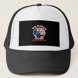 No Kings Oligarchy Retro Classic Trucker Hat
