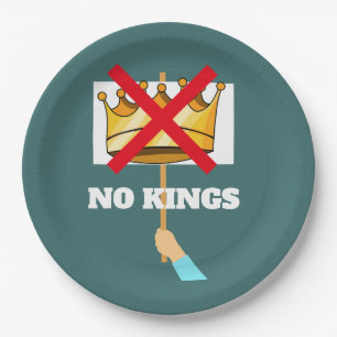 No Kings Paper Plate
