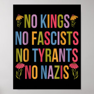 No Kings Patriotic Men Women Liberty Poster