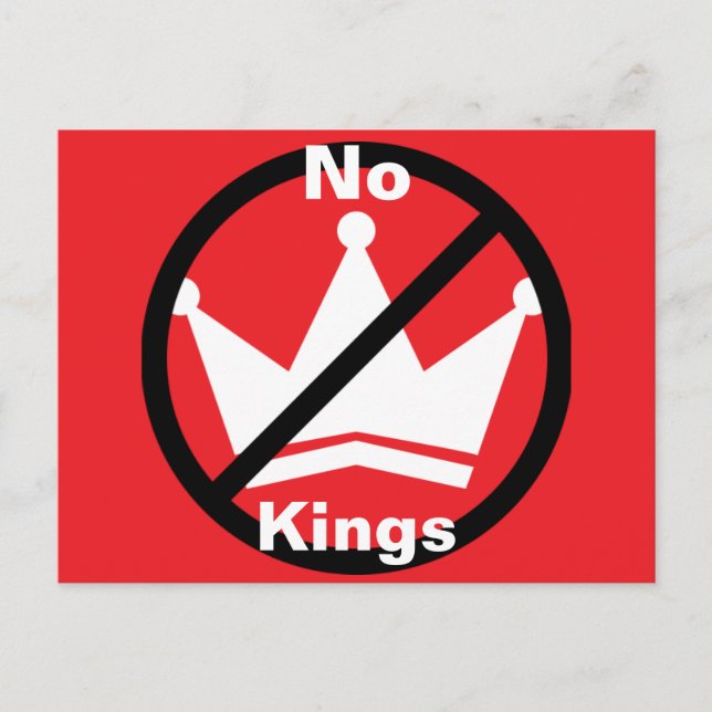 No Kings  Postcard (Front)