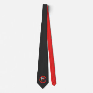 No kings protest crown logo tie