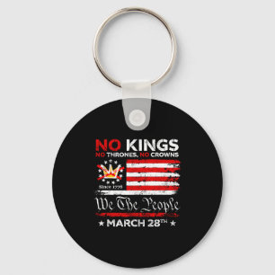 No kings protest march 28 2026 no kings day  keychain