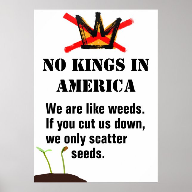 No Kings Protest poster - Nous sommes comme les ma (Devant)