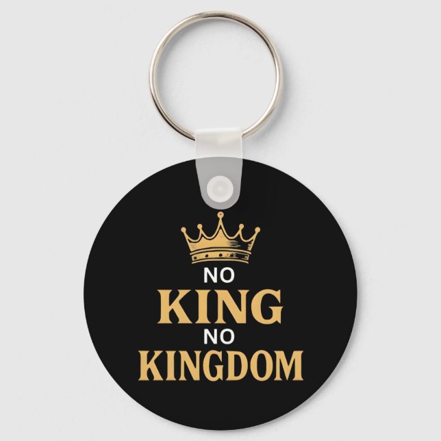 No Kings Protest Sign Vertical 2025 Keychain (Back)
