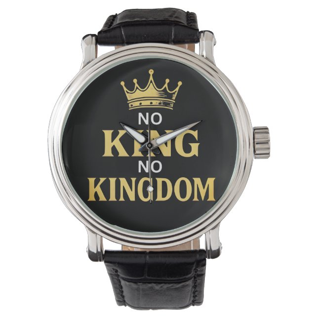 No Kings Protest Sign Vertical 2025 Watch (Front)