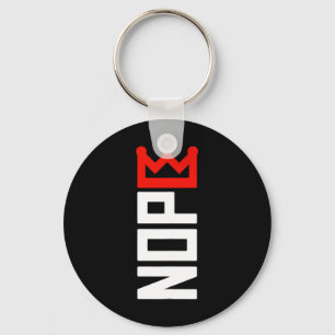 No Kings Protest Sign Vertical  Keychain