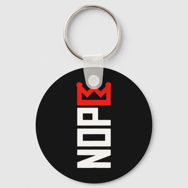 No Kings Protest Sign Vertical  Keychain (Front)