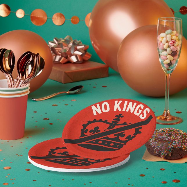 No Kings Protest Symbol Paper Plate (Creator Uploaded)