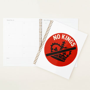 No Kings Protest Symbol Planner
