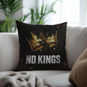 No Kings Protest Throw Pillow