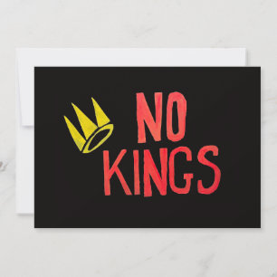 No Kings Proud to be An American Sign Holiday Card
