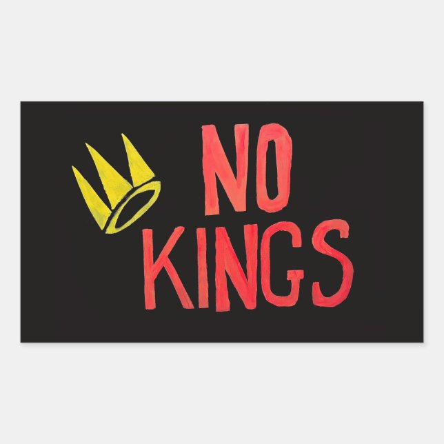 No Kings Proud to be An American Sign Sticker (Front)