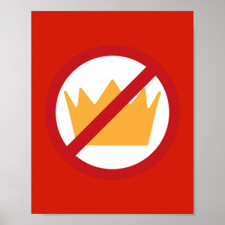 NO KINGS! Red Poster