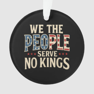 No Kings Retro Patriotic Men Women Ornament