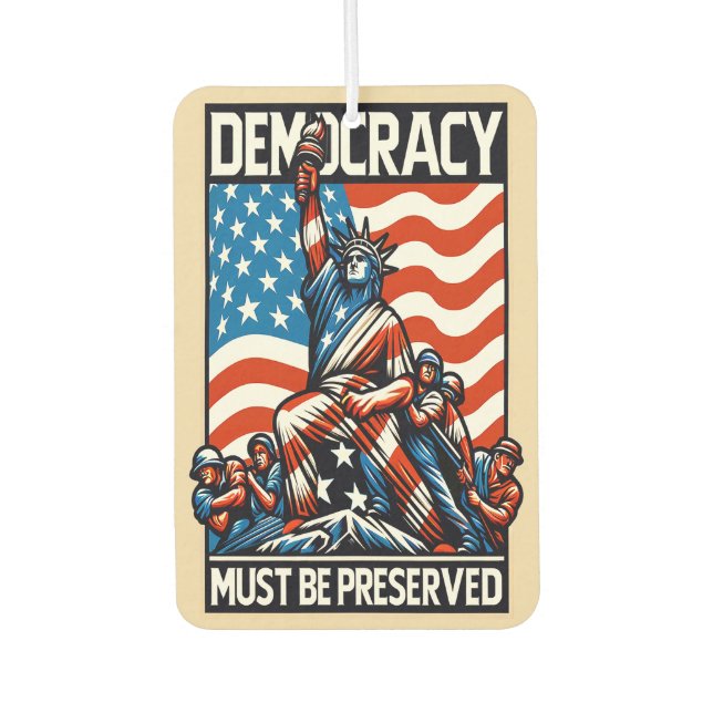 No Kings Save Democracy  Air Freshener (Front)