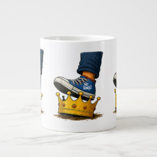 No Kings Shoe On Crown Large Coffee Mug