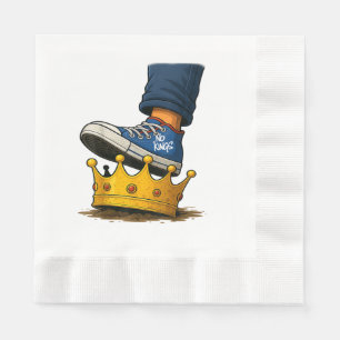 No Kings Shoe On Crown Napkin