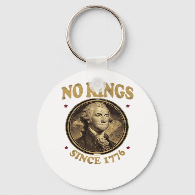 No Kings Since 1776 Classic Keychain (Front)