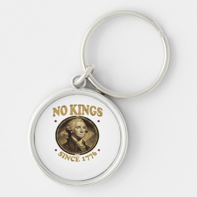 No Kings Since 1776 Classic Keychain (Front)