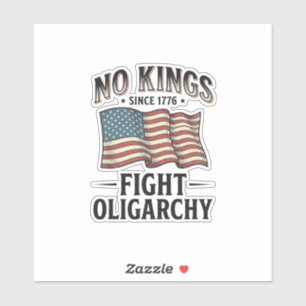No Kings Since 1776 Fight Oligarchy Vintage Design