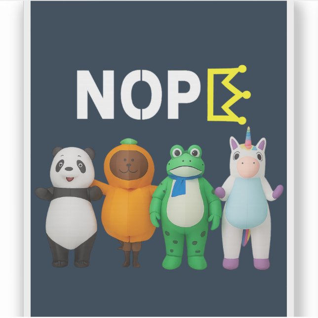 No Kings Since 1776 Funny Animal Protest Sticker | (Front)