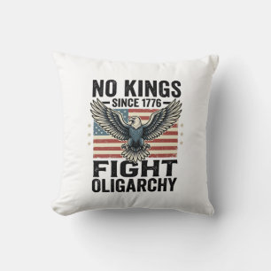 No Kings Since 1776 Patriotic Eagle Vintage Shirt  Throw Pillow