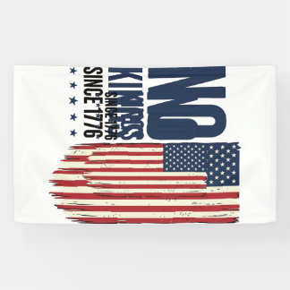 No Kings Since 1776 Patriotic Flag Shirt Design_1 Banner