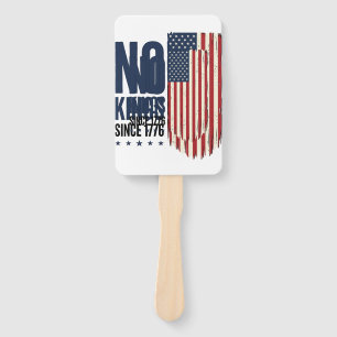 No Kings Since 1776 Patriotic Flag Shirt Design_1 Hand Fan