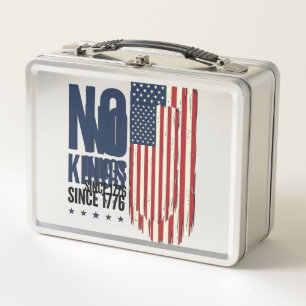 No Kings Since 1776 Patriotic Flag Shirt Design_1 Metal Lunch Box