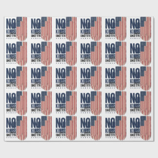 No Kings Since 1776 Patriotic Flag Shirt Design_1 Wrapping Paper