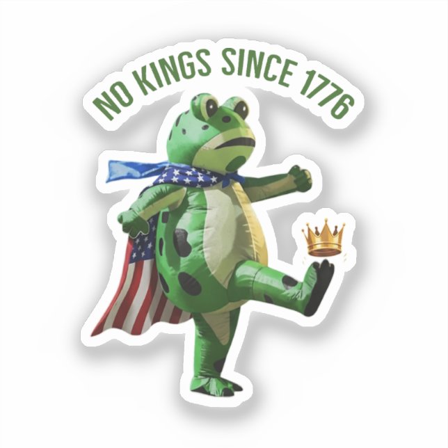 No Kings Since 1776 Portland Frog |  Frog Kicking  (Front)
