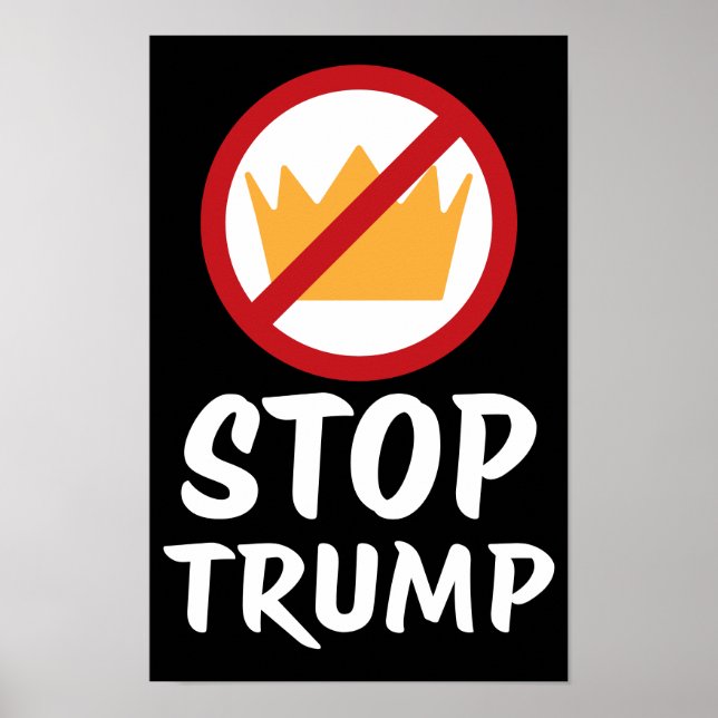 NO KINGS STOP TRUMP Anti-Trump | RYB | Protest Poster (Front)