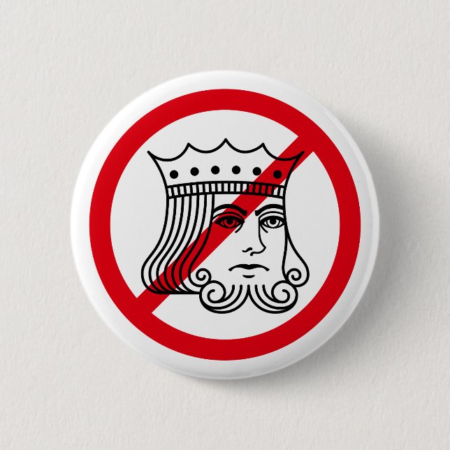 NO KINGS - Trump Protest 2 Inch Round Button (Front)