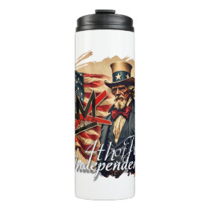 No Kings Uncle Sam Independence Day Art Thermal Tumbler