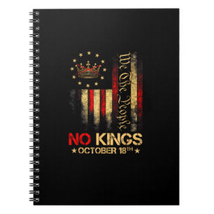 No Kings Vintage America Flag 1776 Notebook