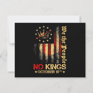 No Kings Vintage America Flag 1776 October 18