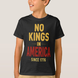 No Kings Vintage Patriotic Freedom Liberty Usa Lib T-Shirt