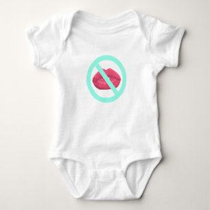 No Kissing Baby Sign Bodysuit