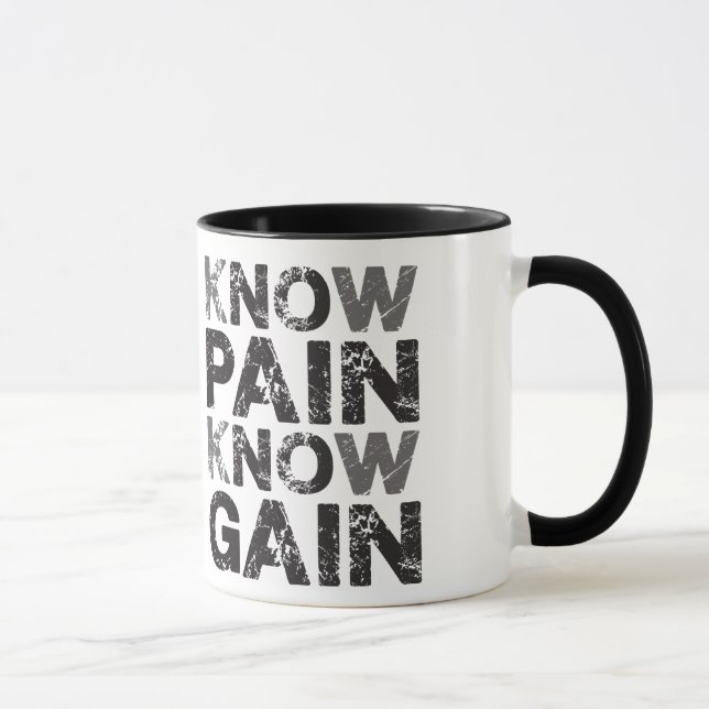 No (know) Pain, No Gain Mug (Right)