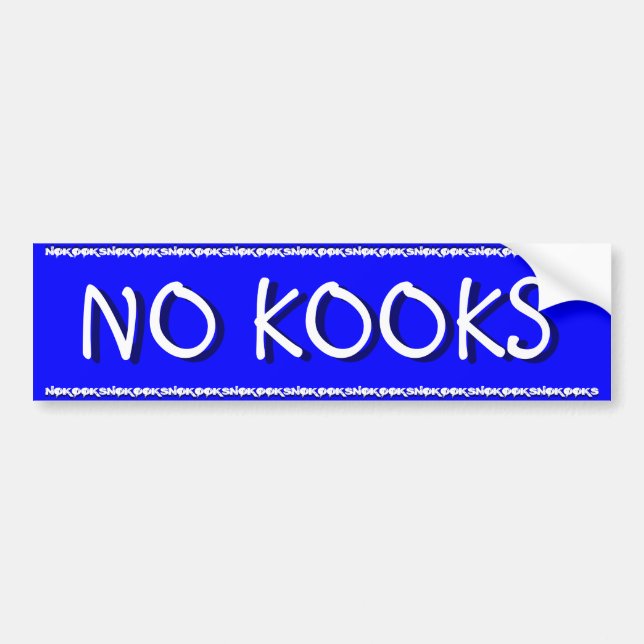 NO KOOKS - SURFING BUMPER STICKER (Front)
