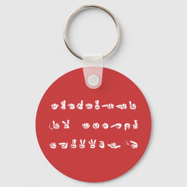 No L ASL Graffiti Keychain (Front)