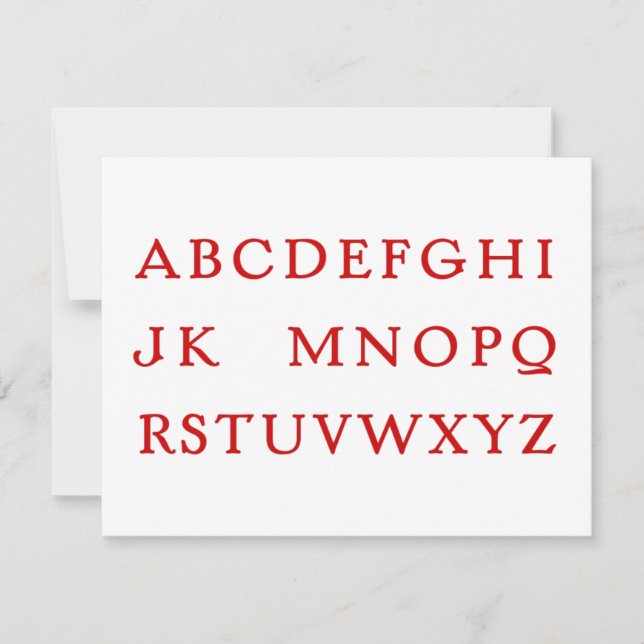 No L Christmas Letter / Invitation (Front)