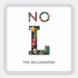 "No L" Humourous Personalized Christmas Funny Square Sticker