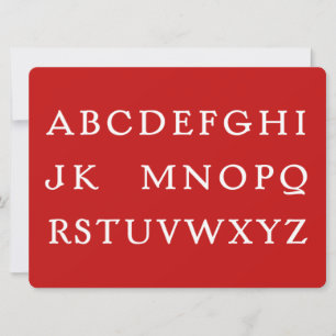 No L "Joke" Alphabet (Noel) Holiday Card