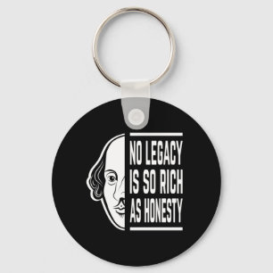 No Legacy Is So Rich Shakespeare Quote Thespian Keychain