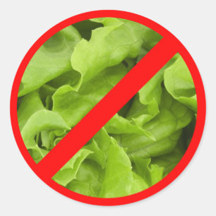 NO lettuce symbol sticker