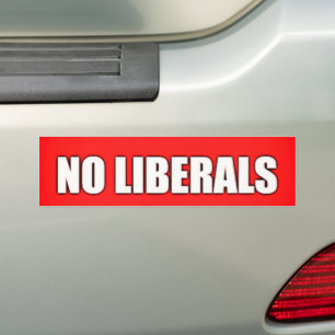 NO LIBERALS BUMPER STICKER